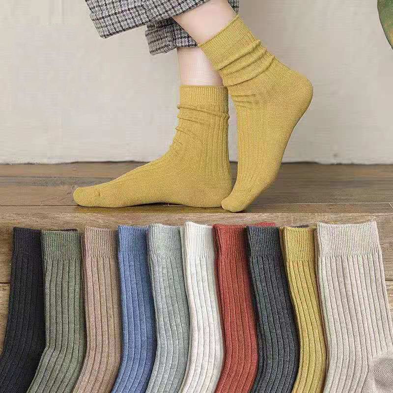 Women Spring Autumn Cotton Socks Casual Socks 10 Pairs