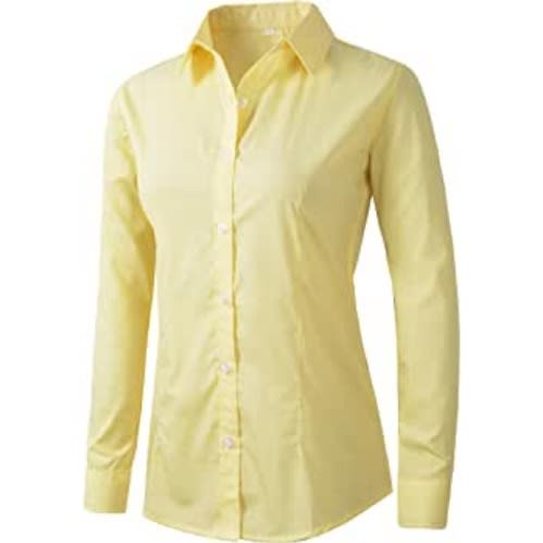 Ladies Formal Dress Shirt  - Light Yellow