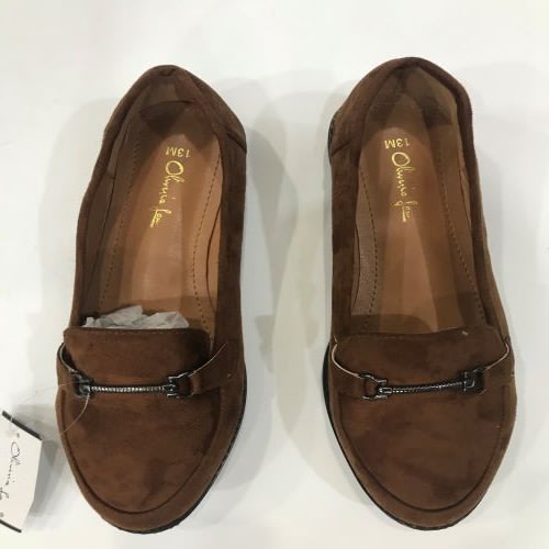 Ladies Brown Loafers With Black Sole And Silver Tassel
