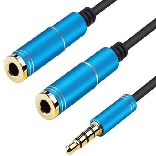3.5mm Audio Mic Splitter 1 Male To 2 Female Jack 3.5 Extension Cable