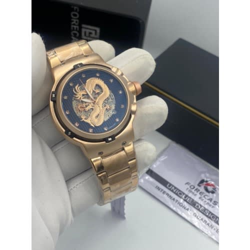 Men's Wristwatch - Rose Gold - Black Dial