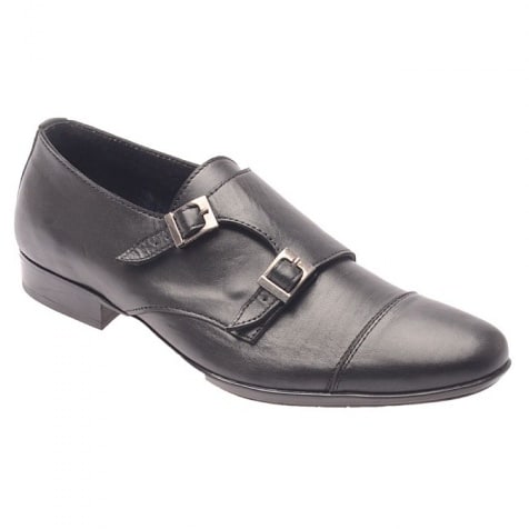 Buckle Side Derby Shoe - Black