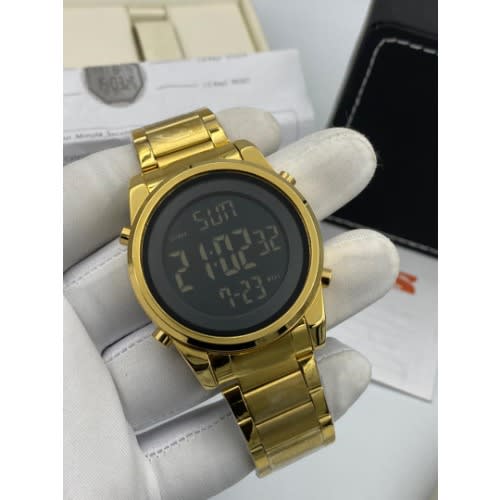 Men's Digital Wristwatch-Gold