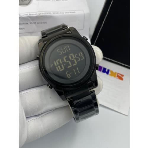 Men's Digital Wristwatch-Black