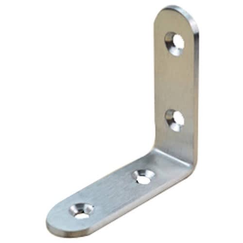 Iron Steel Angle Bracket Silver Stainless Steel Angle Bracket -50 Pcs - Size 5