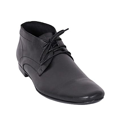 Round Toes Low Ankle Derby-black