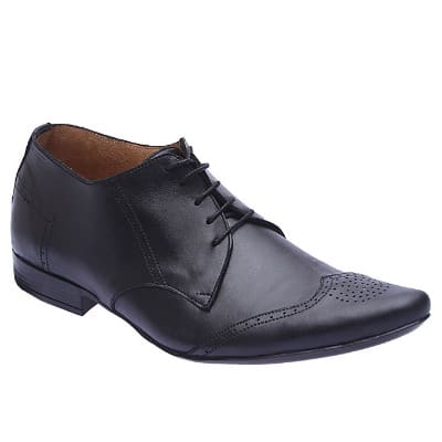Pointed Toe Lace-up Shoe - Black