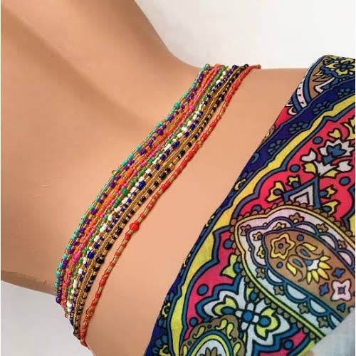 Fashionable Multicolor Waist Bead - 6pcs