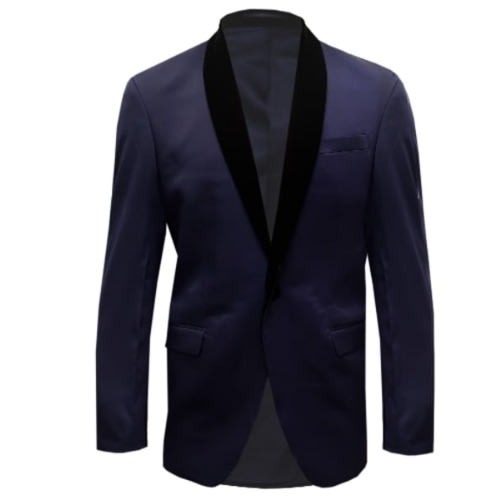 Mens Fitted Suit - Blue