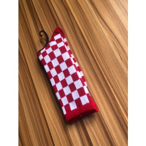 Checkered Red Men's Luxury Cotton Socks