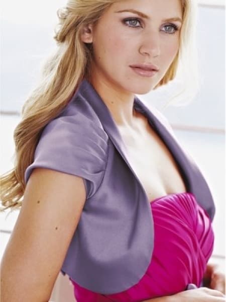 Satin Bridesmaid Jacket - Purple