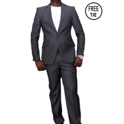 Fitted Men's Suit - Grey