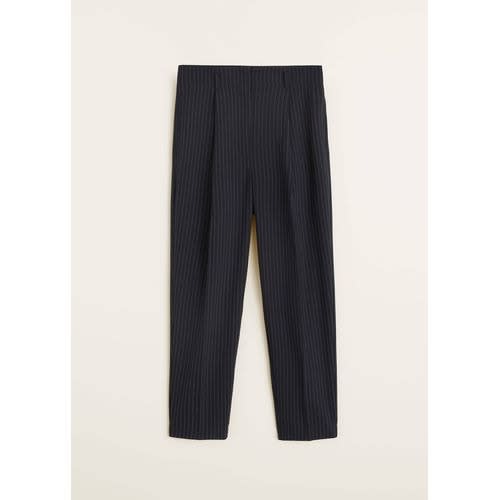 Pinstripe Suit Trousers- Navy