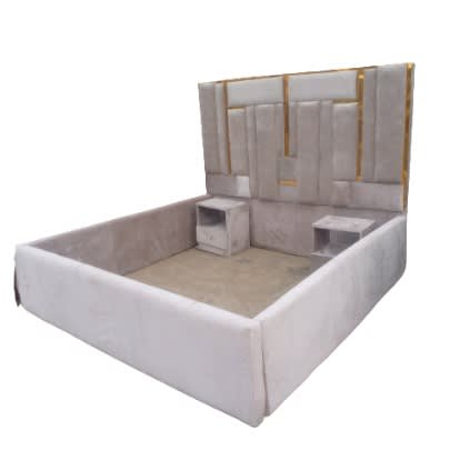 Maple Grove Padded Bed Frame With 2 Bedside