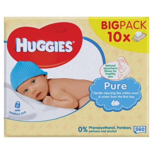 Pure Baby Wipes - Pack Of 10 X 56 Pcs