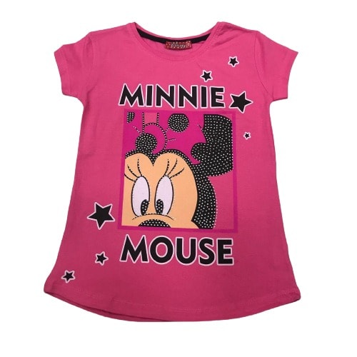 Desney Minnie Mouse Turkey Girls Top -Hot Pink