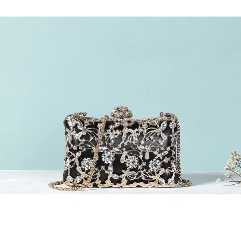 Floral Studded Unique Clutch Purse 4