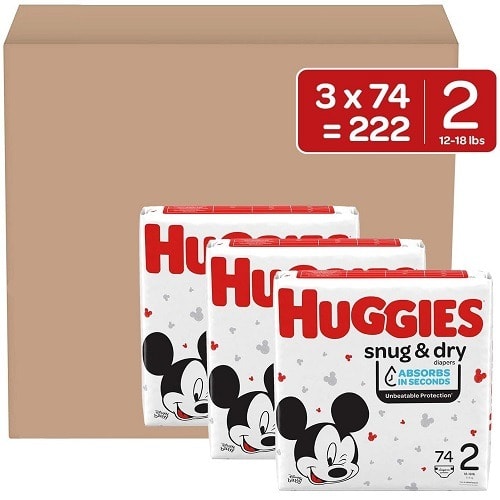Snug And Dry Baby Diapers, Size 2 - 222