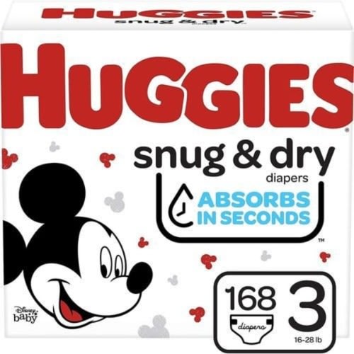 Huggies Snug & Dry Diapers - Size 3 - 168 Count