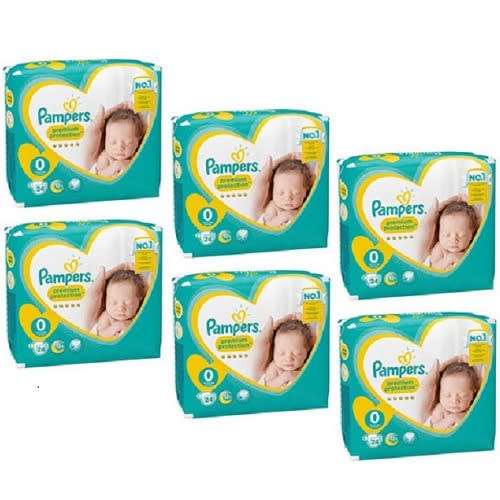 Premium Protection Size 0 Nappies - 144 Nappies