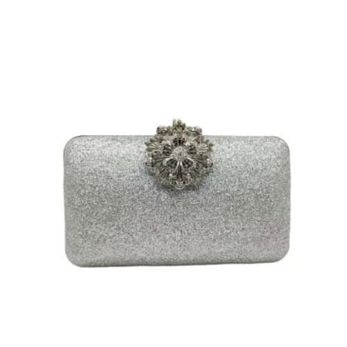 Sparkly Clutch Purse 1 - Silver