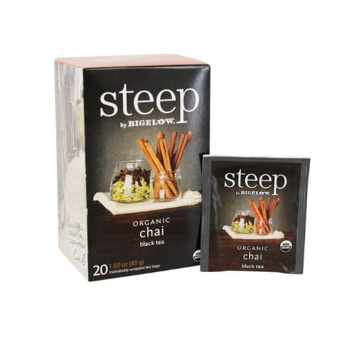 Steep Organic Chai Black Tea 20 Count Box