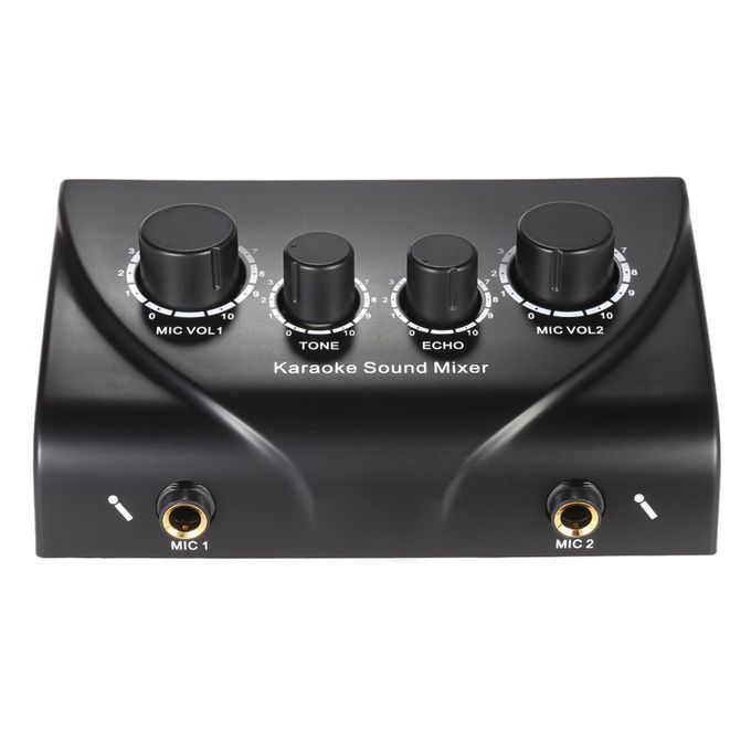 Karaoke Sound Mixer Dual Mic Inputs With Cable