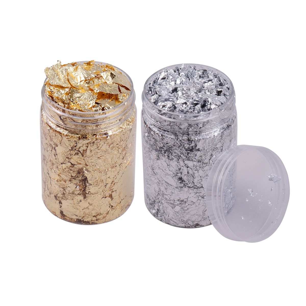 10g Per Color Imitation Gold Foil Flakes 2 Bottles Metallic