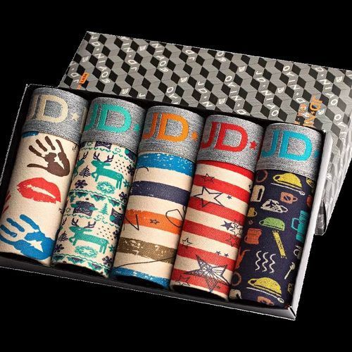 5pcs Men Cotton Boxer Breathbale Underpants Male Panties