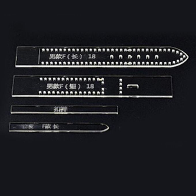 8Pcs 18mm/20mm Transparent Acrylic Watch Strap Band Stencil Templates