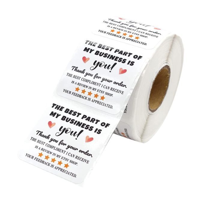 1 Roll Thank You For Your Order Stickers Labels 2
