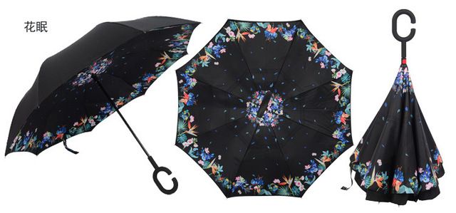 Folding Sun Rain Inverted Umbrellas Self Stand Parapluie