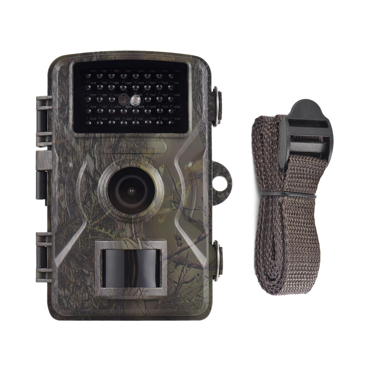 1080P Trail Camera 16MP Wildlife Scouting Camera Tracking Camera with 2.0 Inch TFT Color Screen 0.8s Trigger Time Supports Infrared Night Vision Motion Activated IP66 Waterproof