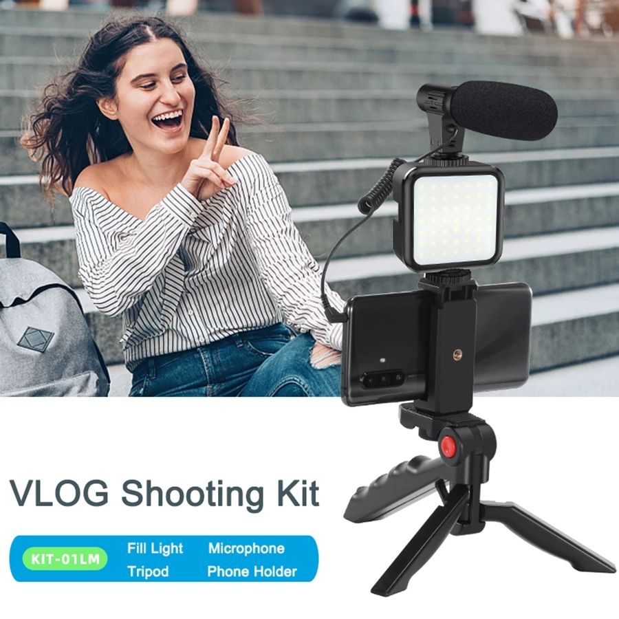 3 In 1 Vlogging Video Making Kit Compatible With IPhones And Smartphones