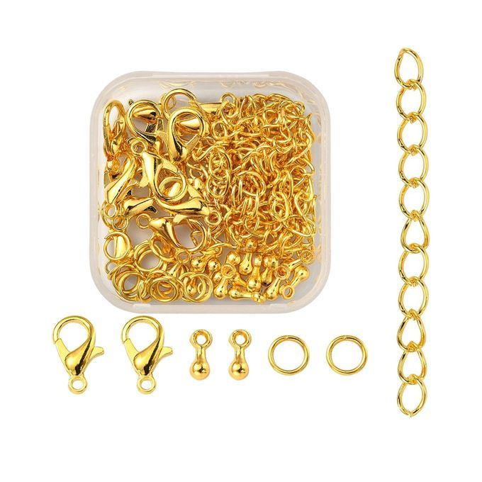 80x Jewelry Making DIY Accessories Necklace Fasteners Hook For Gold