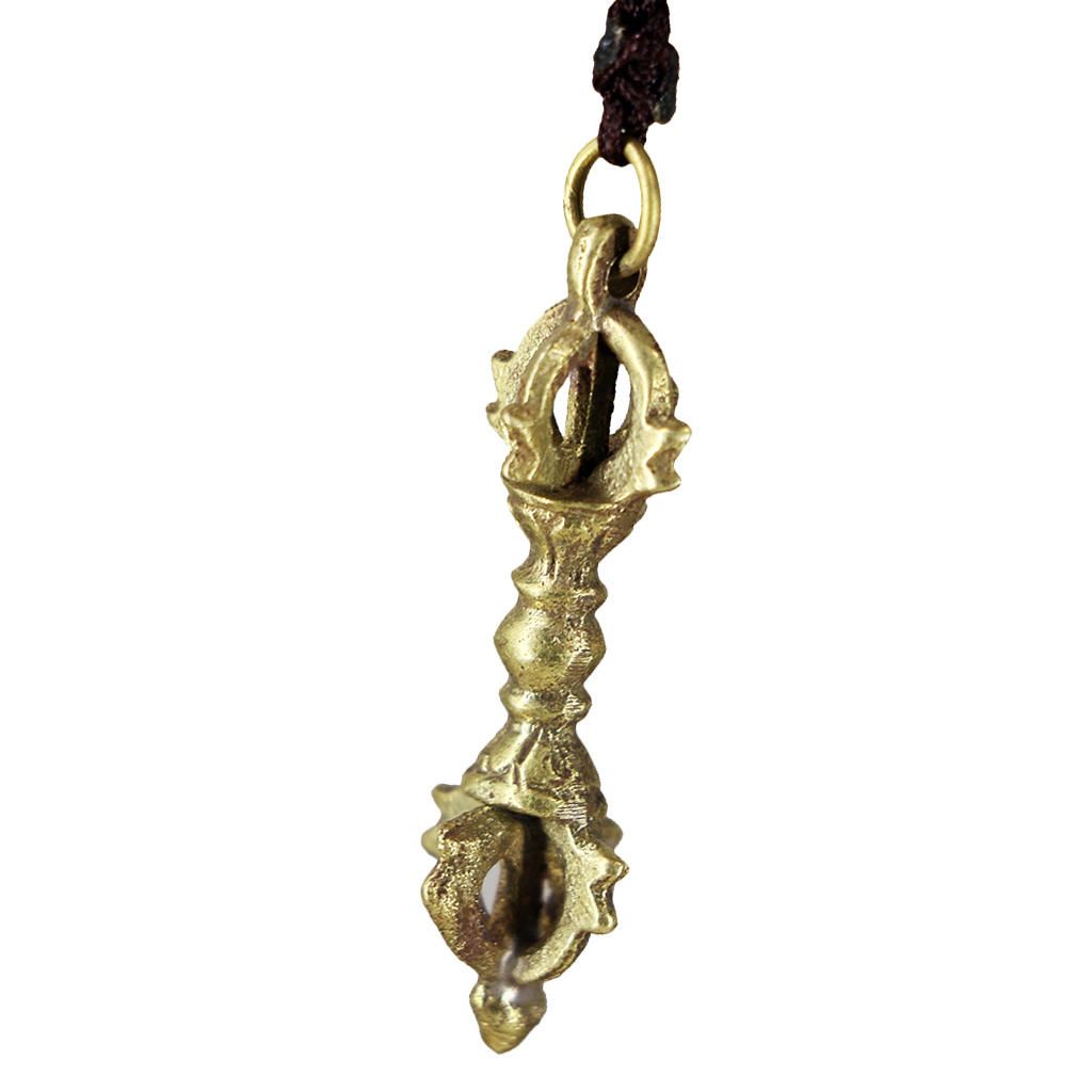 Ancient Golden Pure Antique Copper Dorje Phurpa Pendant Magic Amulet