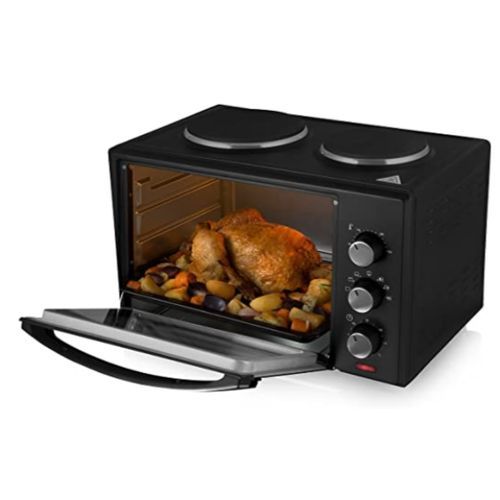 40L Mini Oven With Twin Hotplates & Grill - 1000W