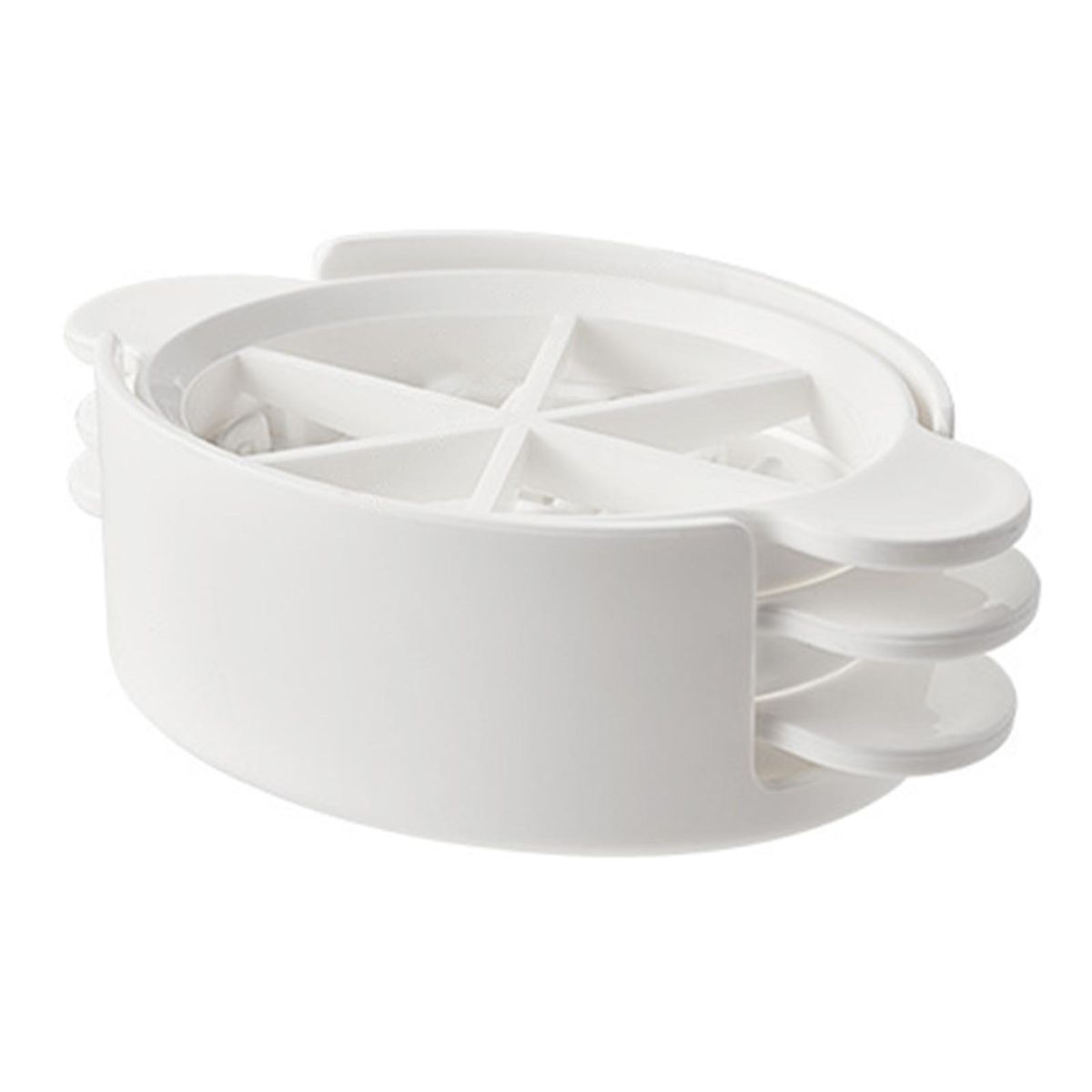 Easy-to-use Egg Cutter Multi-purpose Egg Fruit Slicer for Strawberry White