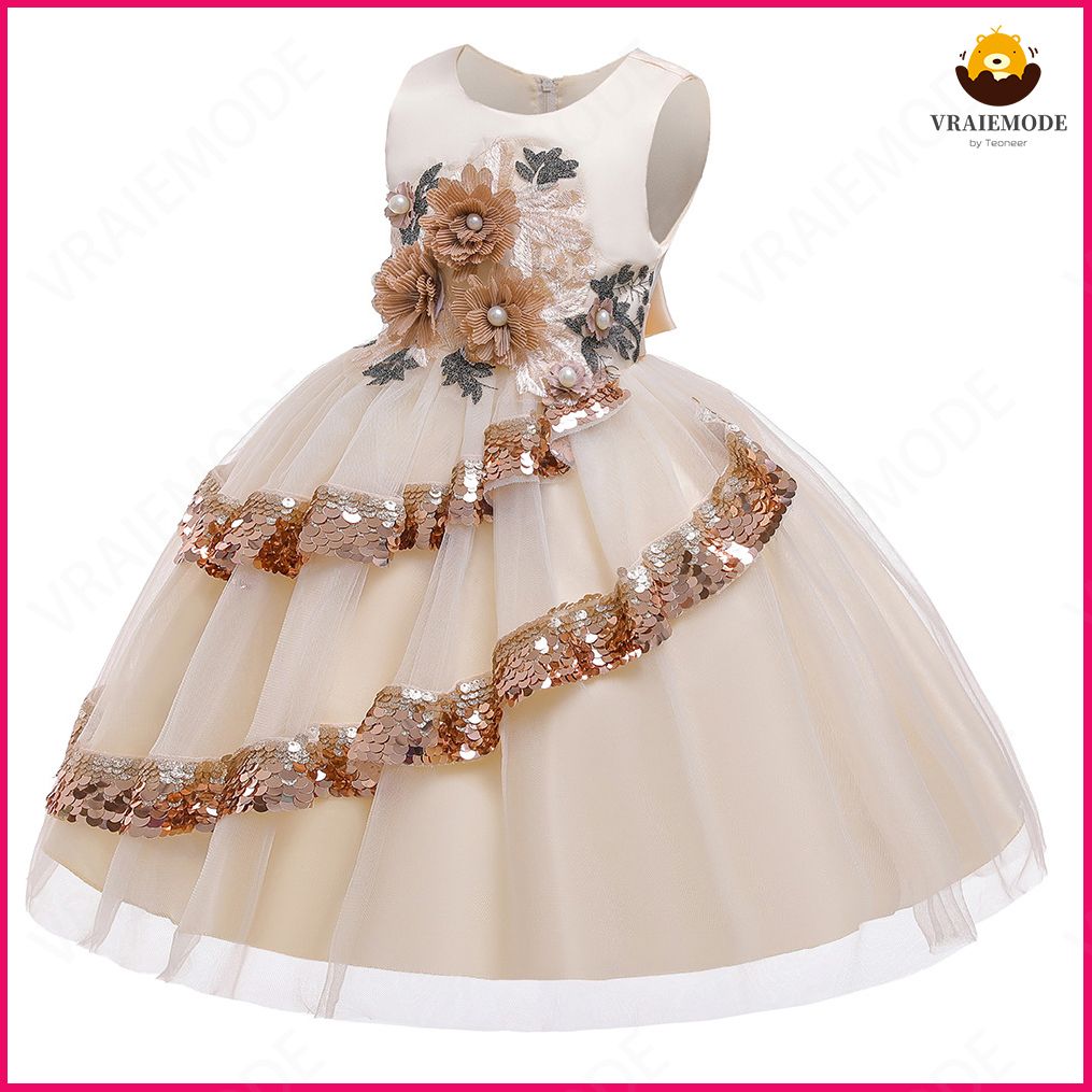 Girls Dress Sequins Party Princess Dress Kids Dresses Pageant Prom Children Clothing Formal Ball Gown