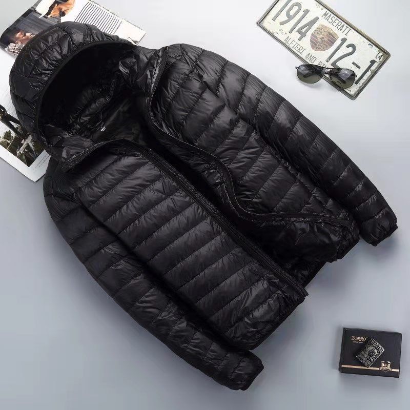Fall Winter Ultra Light 90%  Duck Down Hooded Man Coat Jaqueta Masculino