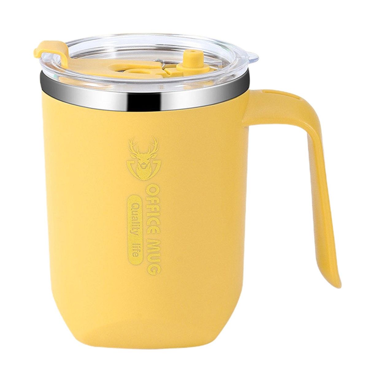 Coffee Mug Multi-purpose Vacuum Insulated Water Cup Yellow