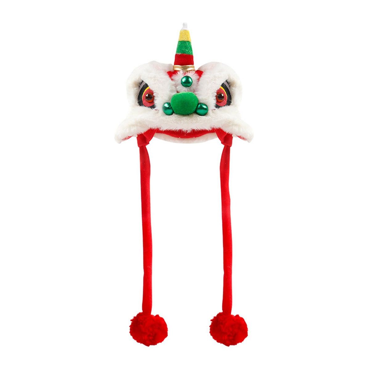 Pet Headgear Cute New Year Pet Cats Dogs Lion-dance Hat Green