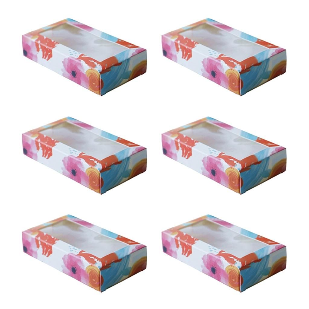 6Pieces Wedding Paper Candy Boxes Bags Trays For Snack Dessert