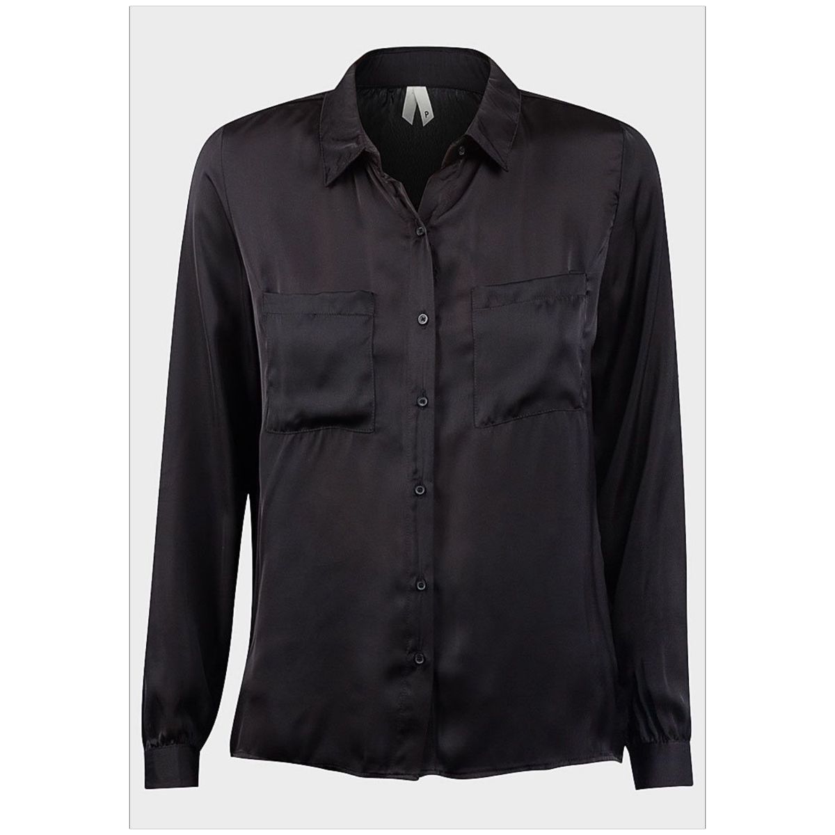 R Ladies Long Sleeve Lightweight Satin Shirt