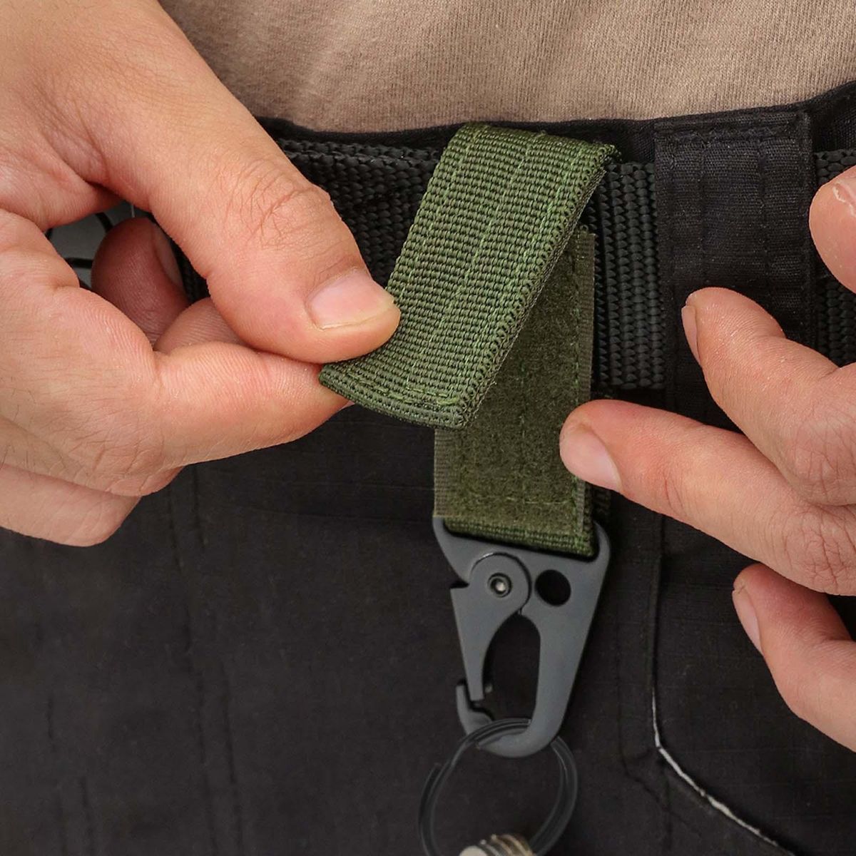 Heavy Duty Nylon Belt Keepers With Key Holder Hanging