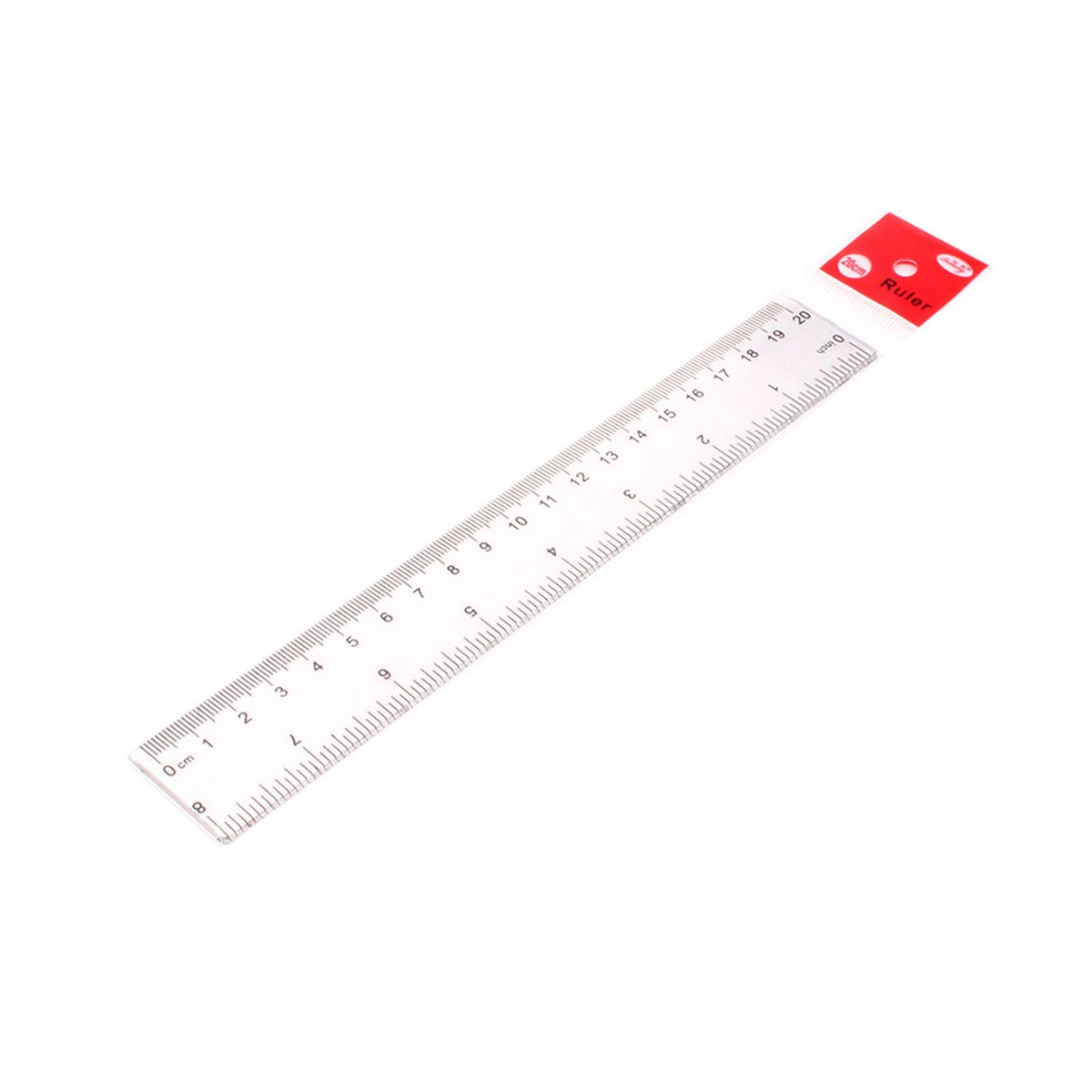 1pc 20cm/8 Inch Plastic Transparent Ruler Simple Straight