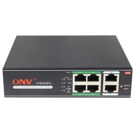 Onv Poe Switch -h1064pl - 4 Port - 10/100mbps