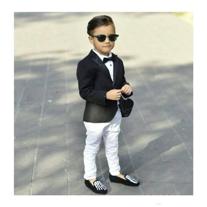White Boy Suit Set Kids 3 Pieces Suits for Weddings Suits Children Formal Dress for Boys Kids Tuxedo (Jacket+Pants+Vest+Tie)