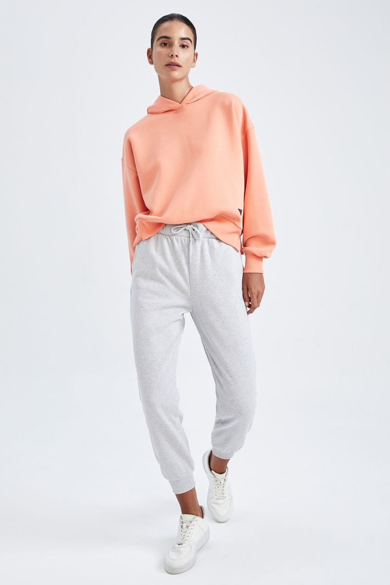 Woman - Standart Fit Trousers-Grey