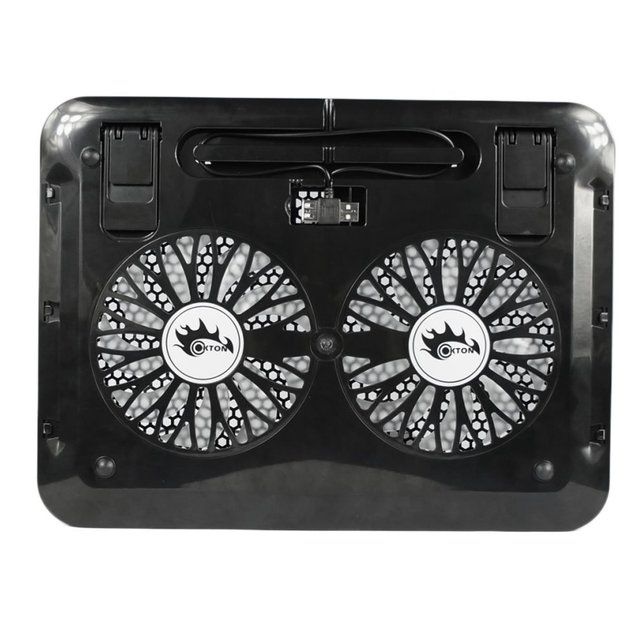 Blue Led Dual Fans Usb Port Cooling Stand Pad Cooler For